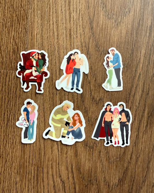 High Five Novella Couples - Stickers